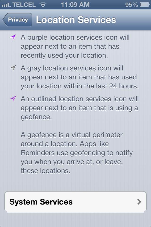 iPhone Location Bottom