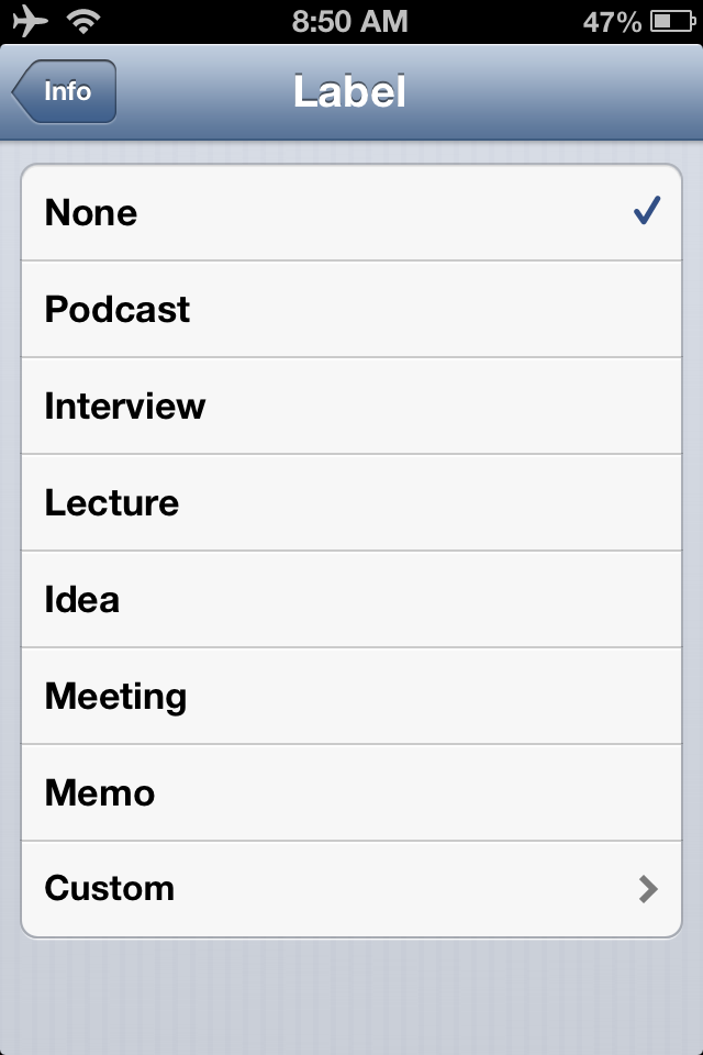 iPhone Sound Label