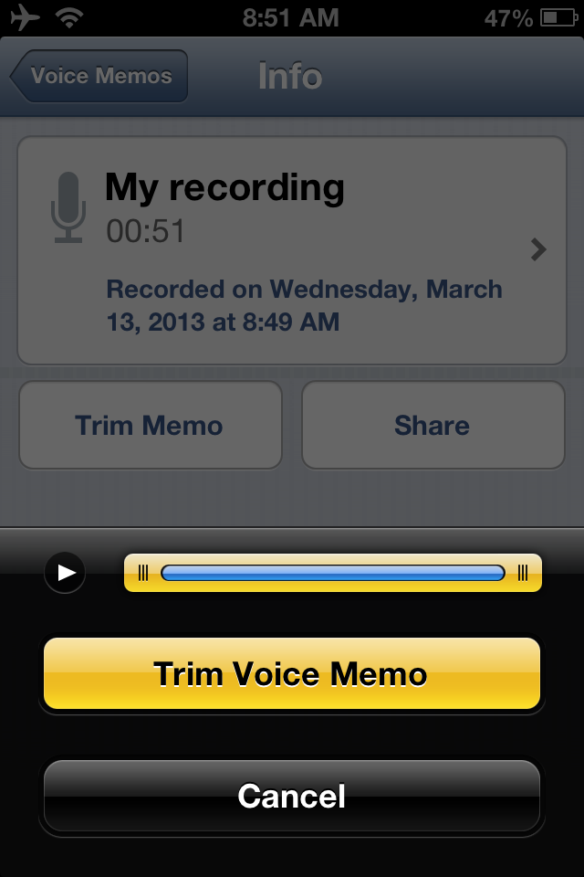 iPhone Sound Trim