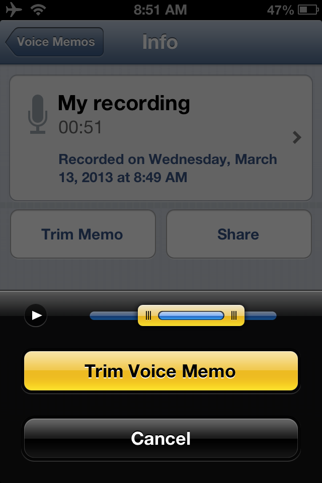 iPhone Sound Trim