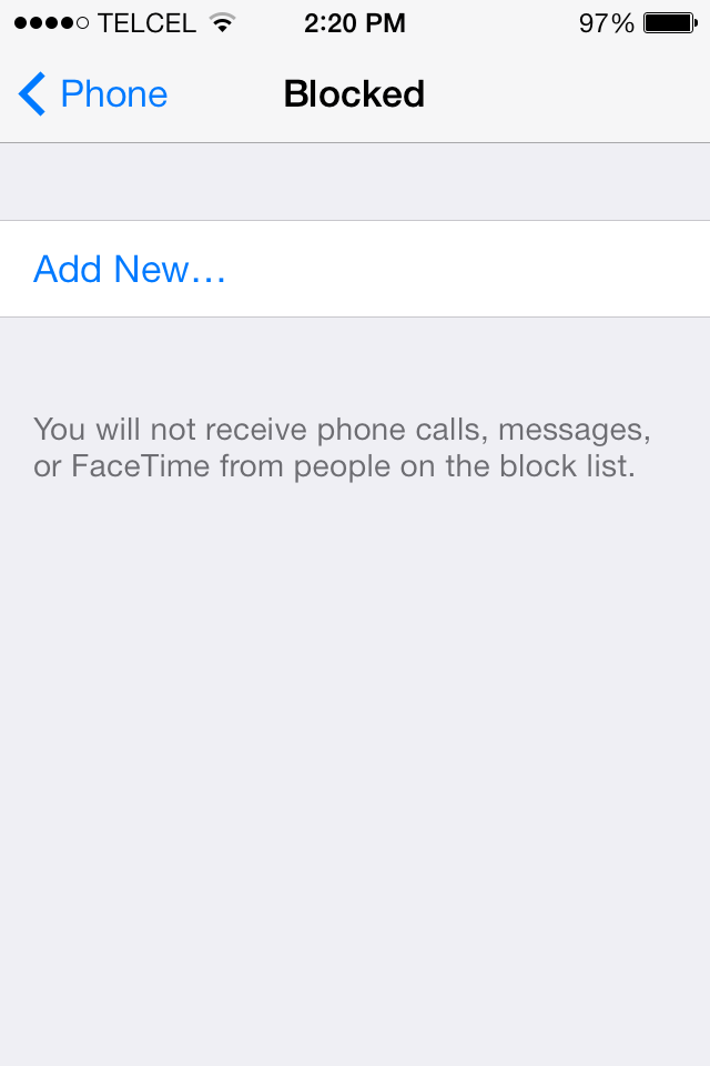 iOS7 Contact Blocking 3