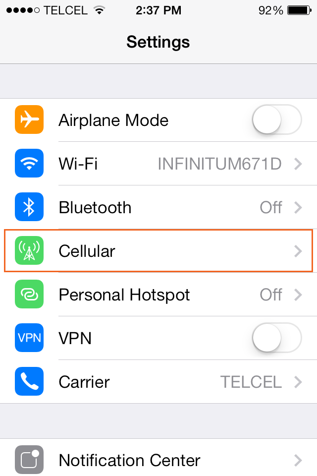 iOS7 Data Usage
